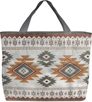 Mesh Beach Bag Oversized Tote Bags Boho Stripes Retro Wood Grain Large Travel Pool Bags Grocery Toy Tote Bags 8 Pockets