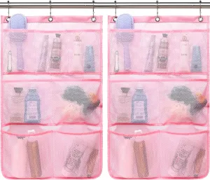 Mesh Shower Caddy Hanging, Quick-Drying Shower Organizer with 7 Pockets, Portable Bathroom Organizers and Storage for Shampoo, Soap, Loofah, Travel, and Cruise Essentials