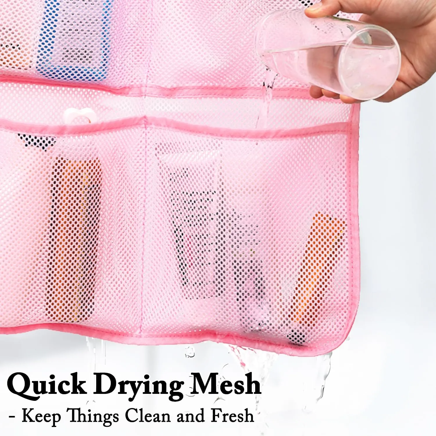 Mesh Shower Caddy Hanging, Quick-Drying Shower Organizer with 7 Pockets, Portable Bathroom Organizers and Storage for Shampoo, Soap, Loofah, Travel, and Cruise Essentials
