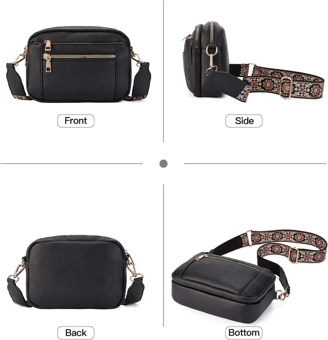 Messenger bag for women, Crossbody Bags for Women Trendy Vegan Leather Handbags Adjustable Shoulder Strap Shoulder Bag