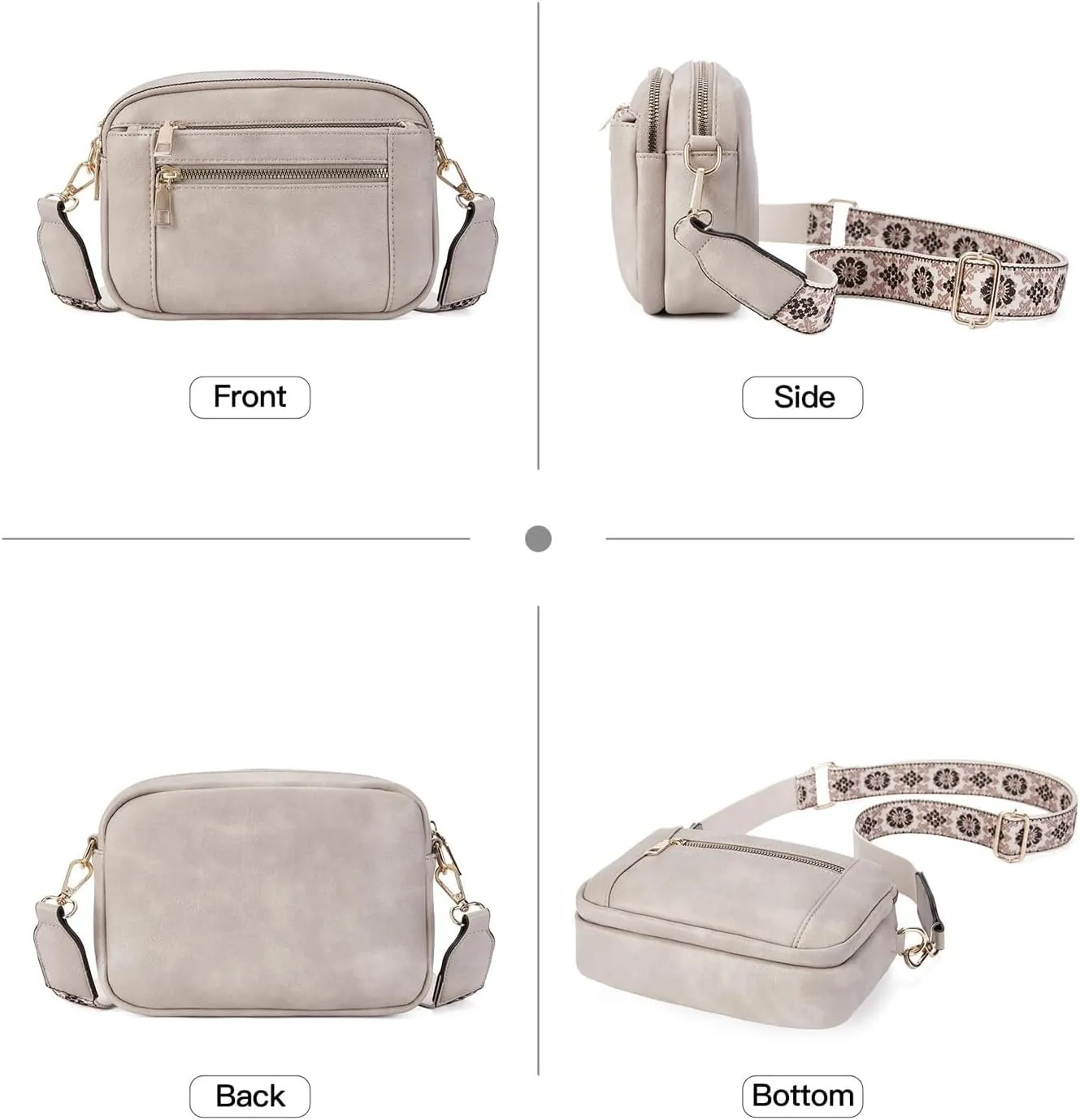 Messenger bag for women, Crossbody Bags for Women Trendy Vegan Leather Handbags Adjustable Shoulder Strap Shoulder Bag