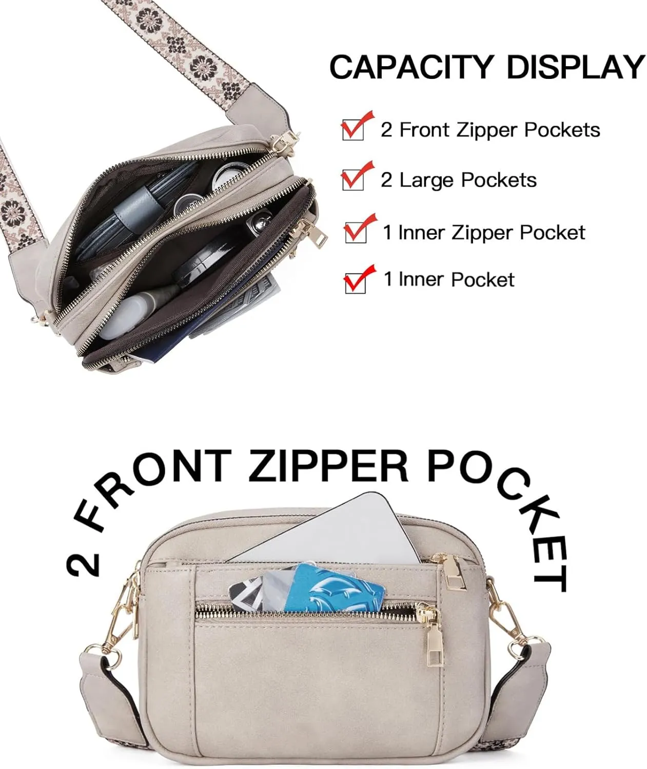 Messenger bag for women, Crossbody Bags for Women Trendy Vegan Leather Handbags Adjustable Shoulder Strap Shoulder Bag