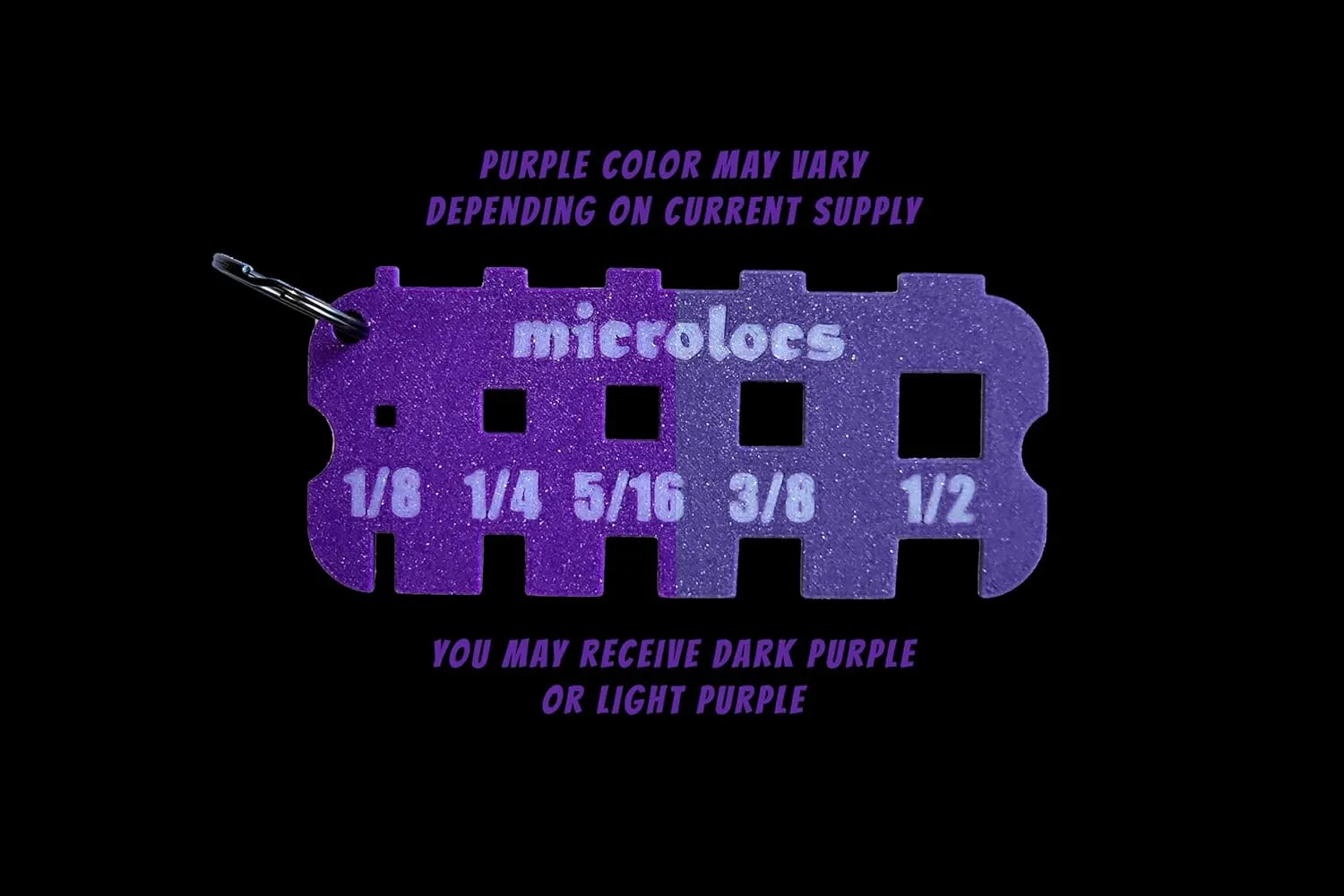 Microlocs Sizing Tool - Micro Locs Measuring Tool, Ruler for Locs – Purple
