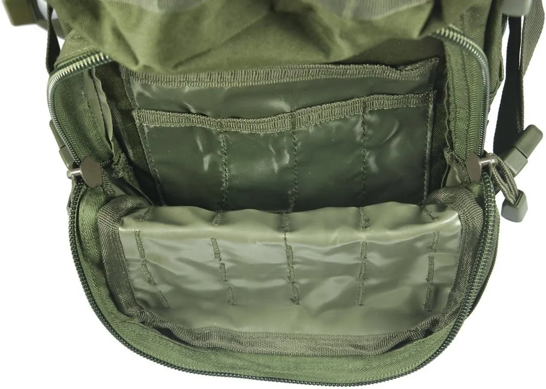 Mil-Tec Unisex Assault Pack - Rugged Durable Lightweight Ergonomic Versatile Tactical Outdoor Camping Hiking Backpack with Adjustable Padded Shoulder Straps & MOLLE Loops, Olive Drab, 20L