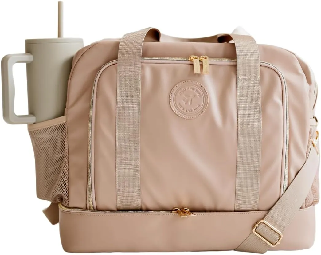 Milo Mimi Travel Carry-On Under the Seat Weekender Duffel Bag - Versatile, Fashionable and Functional Luggage (Rose Pink)
