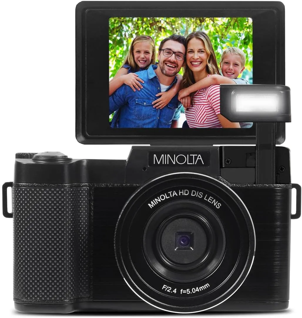 Minolta MND30 30 MP / 2.7K Ultra HD Digital Camera (Black)
