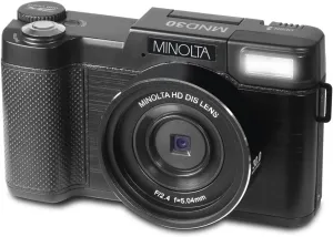 Minolta MND30 30 MP / 2.7K Ultra HD Digital Camera (Black)
