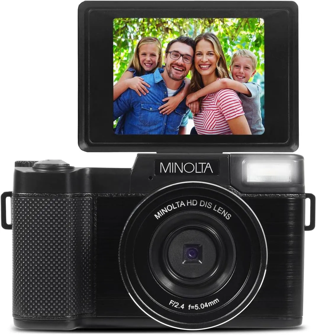 Minolta MND30 30 MP / 2.7K Ultra HD Digital Camera (Black)