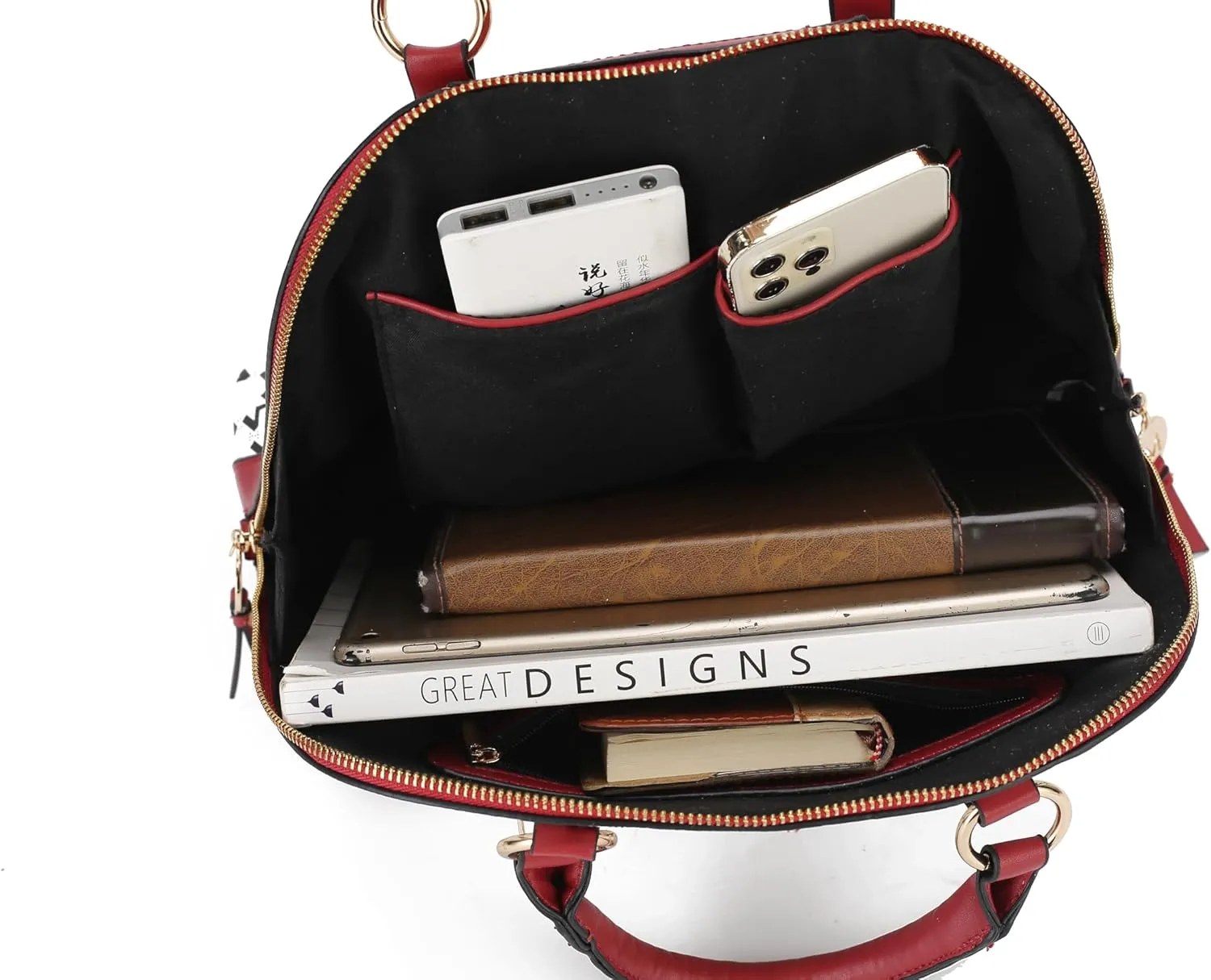 MKF Collection Satchel Bag for Women with Wristlet Wallet, Vegan Leather Top Handle Shoulder Bag Handbag Purse by Mia K