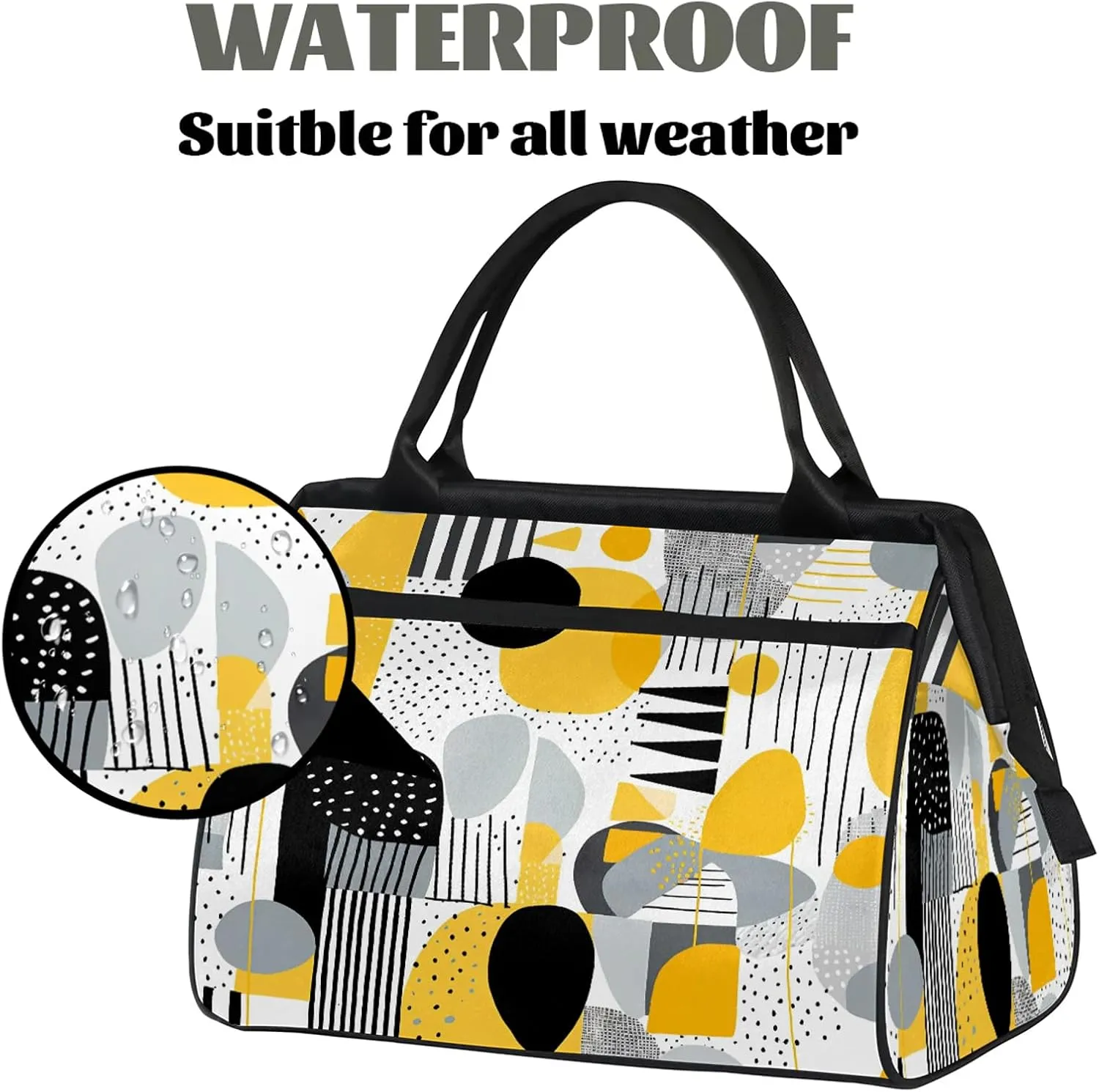 Modern Abstract Colorful Large Travel Duffel Bag Gym Tote Bag for Women Men Waterproof Weekend Overnight Bag Carry On Tote Luggage with Pocket Personal Item Bags Sports Bag fit Travel Sports Gym Yoga
