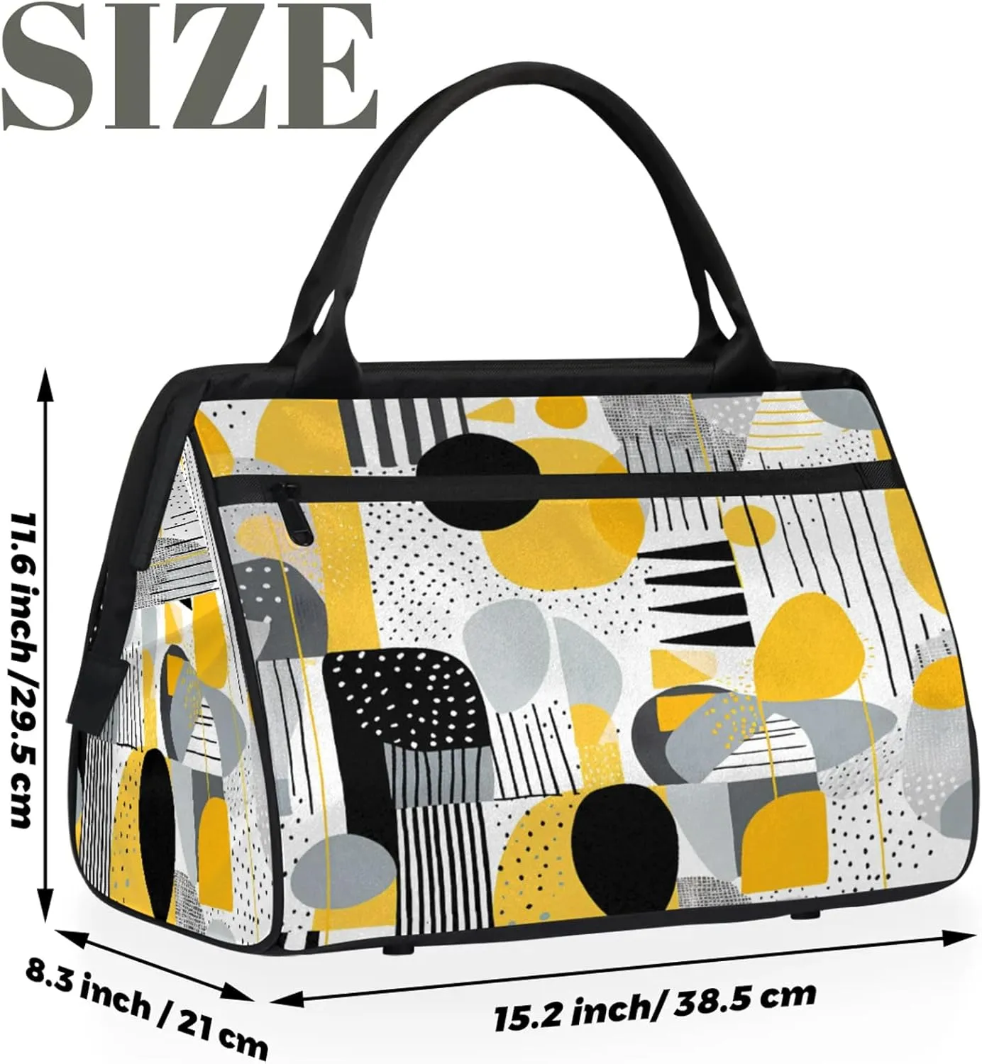 Modern Abstract Colorful Large Travel Duffel Bag Gym Tote Bag for Women Men Waterproof Weekend Overnight Bag Carry On Tote Luggage with Pocket Personal Item Bags Sports Bag fit Travel Sports Gym Yoga