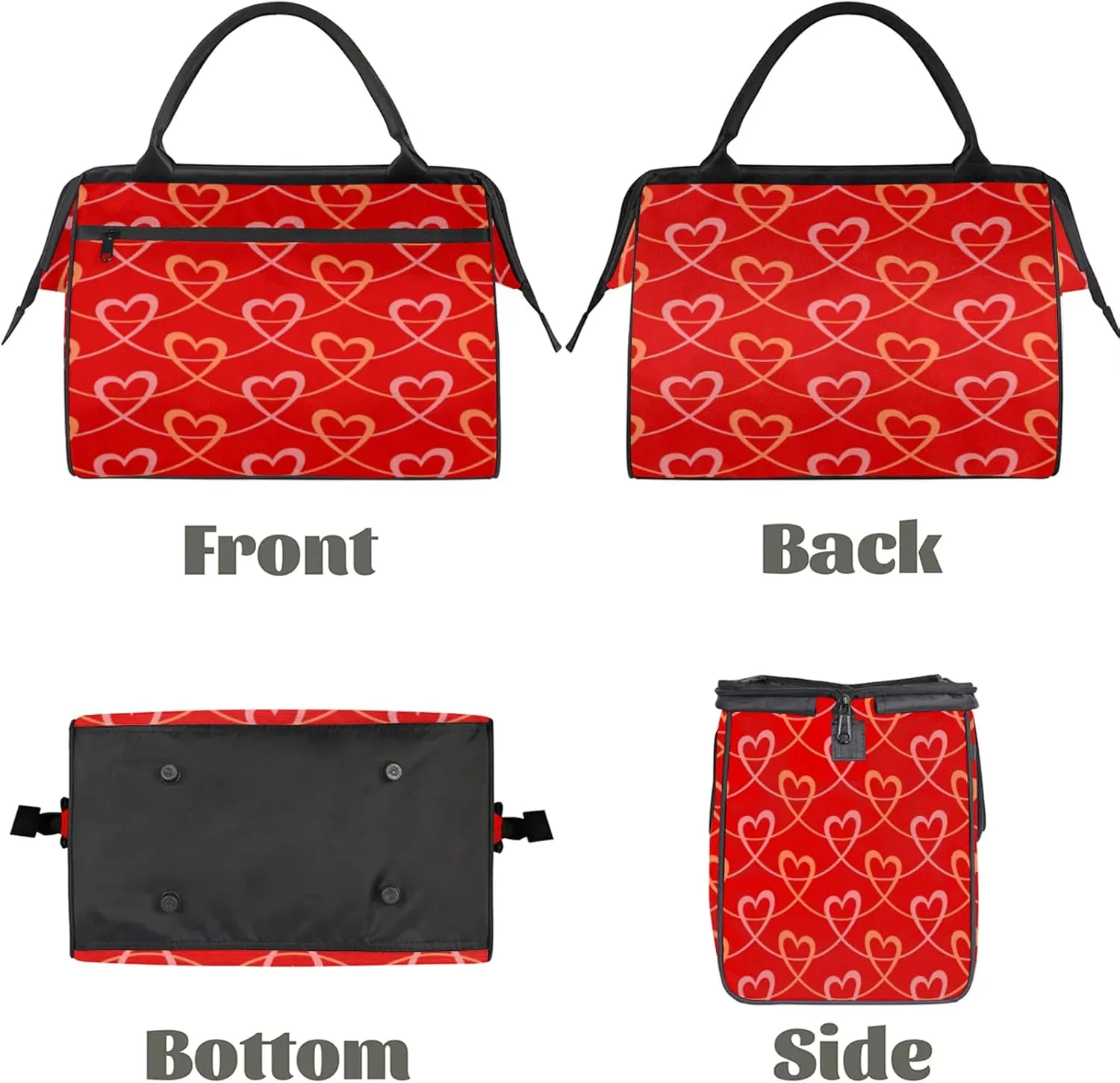 Modern Abstract Love Travel Duffel Bag Gym Tote Bag for Women Men Waterproof Weekend Overnight Bag Carry On Tote Luggage with Pocket Personal Item Bags Sports Bag fit Travel Sports Gym Yoga