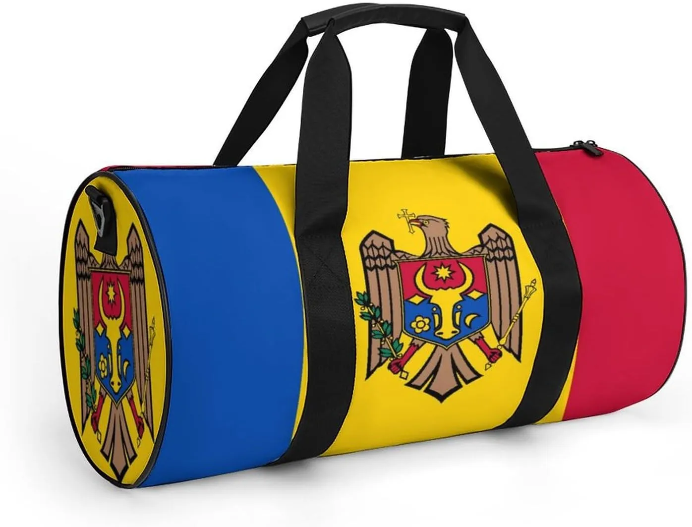 Moldova Flag Large Capacity Gym Bag for Women Men with Wet Pocket Travel Duffel