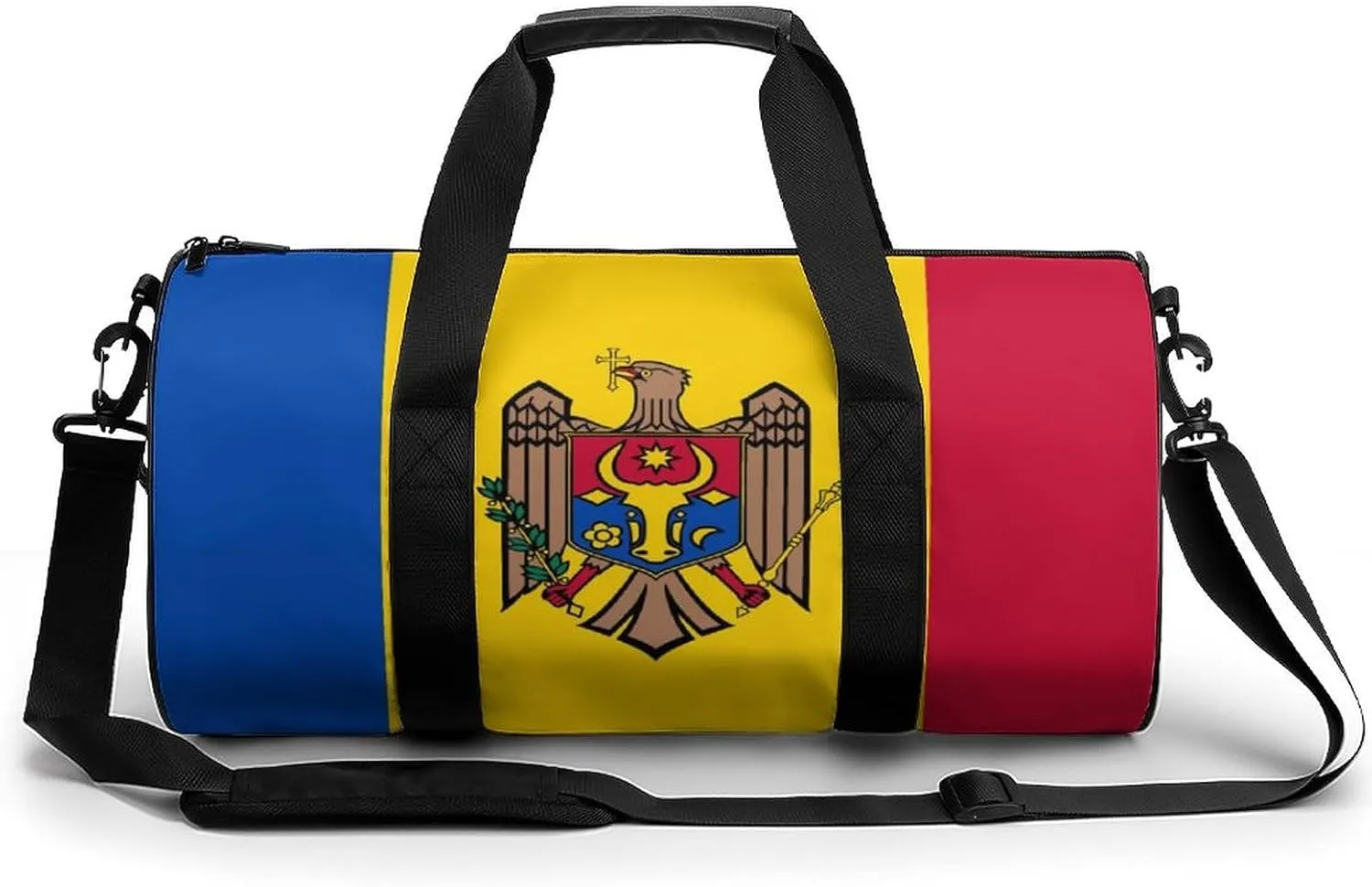 Moldova Flag Large Capacity Gym Bag for Women Men with Wet Pocket Travel Duffel