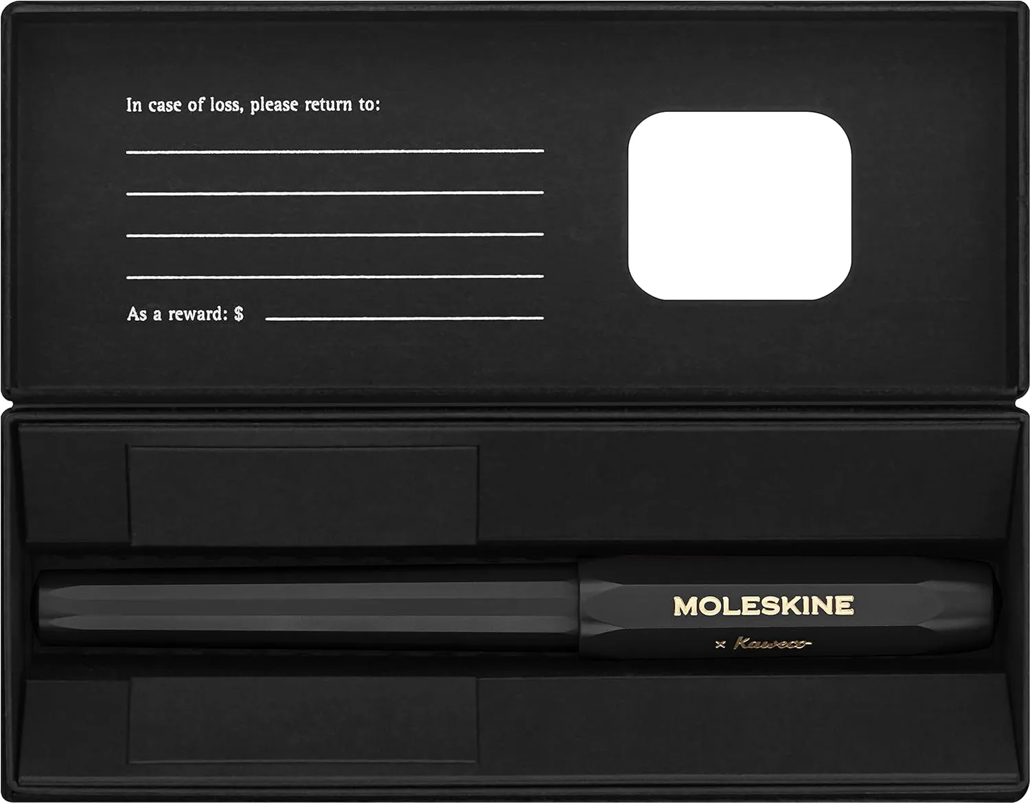 Moleskine x Kaweco, Roller Pen, 0.7mm Point, Black with Black Ink