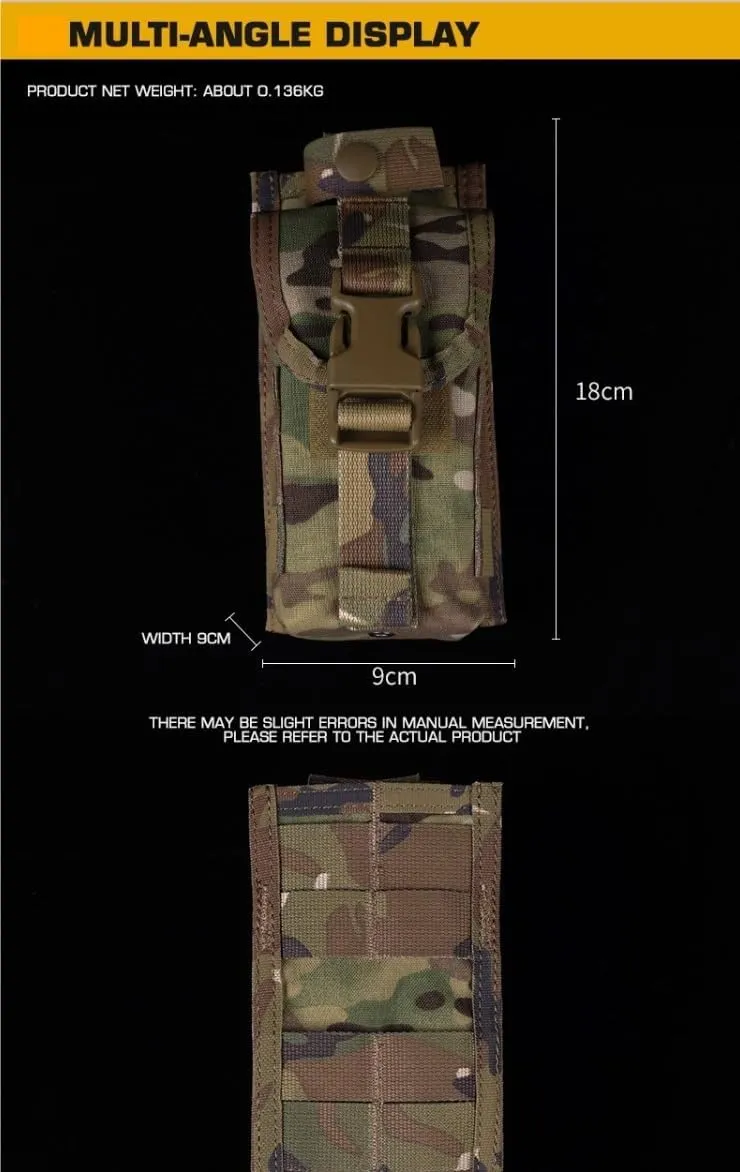 Molle Bleeder Blowout Pouch for Medical Equipment, Tactical Professionals Gadget Bag with Scissors Buckle, Versatile Compact Attachment Belt Holder