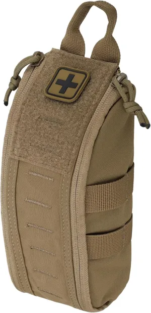 Molle First Aid IFAK Pouch, Medical Bag Molle Medical Pouch Tactical Medical EMT Kit Empty Molle Med Kit Quick Release Handle Small Portable Everyday Carry Survival Bag with Cross Patch