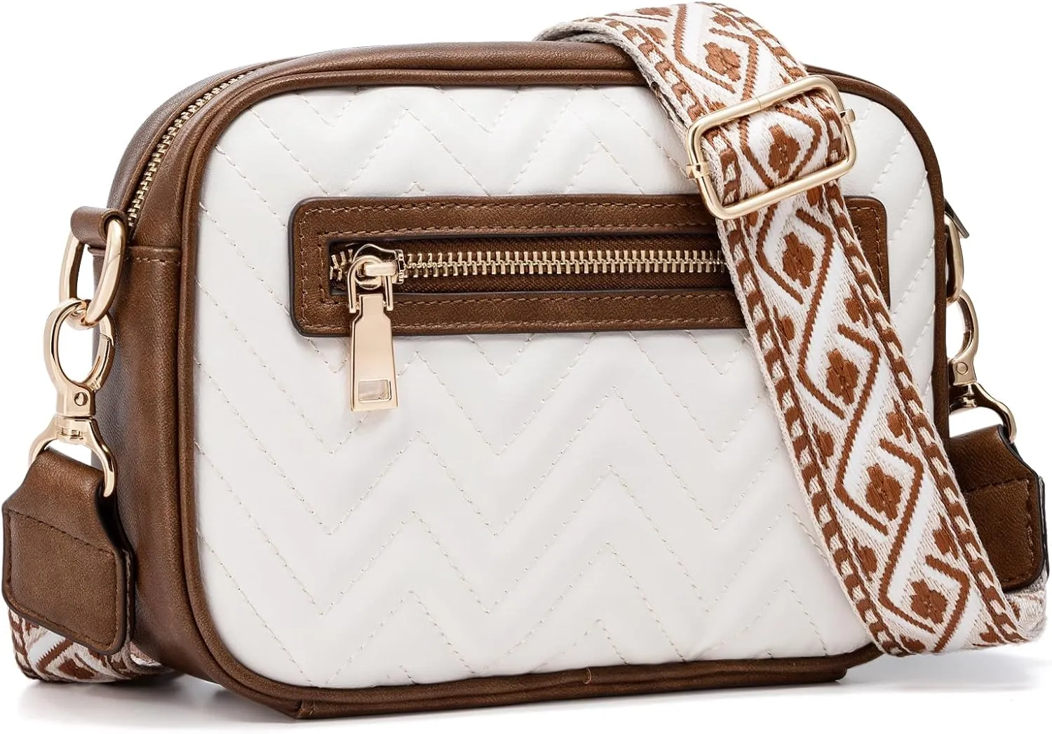 molshine Quilted Crossbody Bags for Women, Small PU Leather Crossbody Shoulder Handbag with Adjustable Wide Strap DLK0045