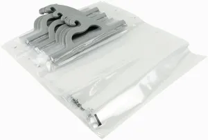 Monaco Deluxe Hanging Storage Bags, 10-pack of 14 x 12.5 inch Clear Plastic Polyethylene Bags for Classroom, Library, and Pharmacy Use