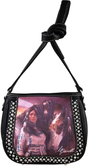Montana West Horse Art Concealed Handgun Messenger Bag Purse
