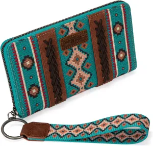 Montana West × Wrangler Wristlet Western Wallet Boho Aztec Credit Card Holder for Women