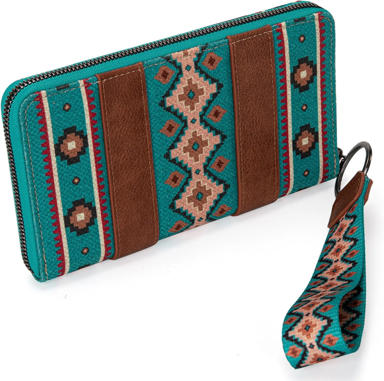 Montana West × Wrangler Wristlet Western Wallet Boho Aztec Credit Card Holder for Women