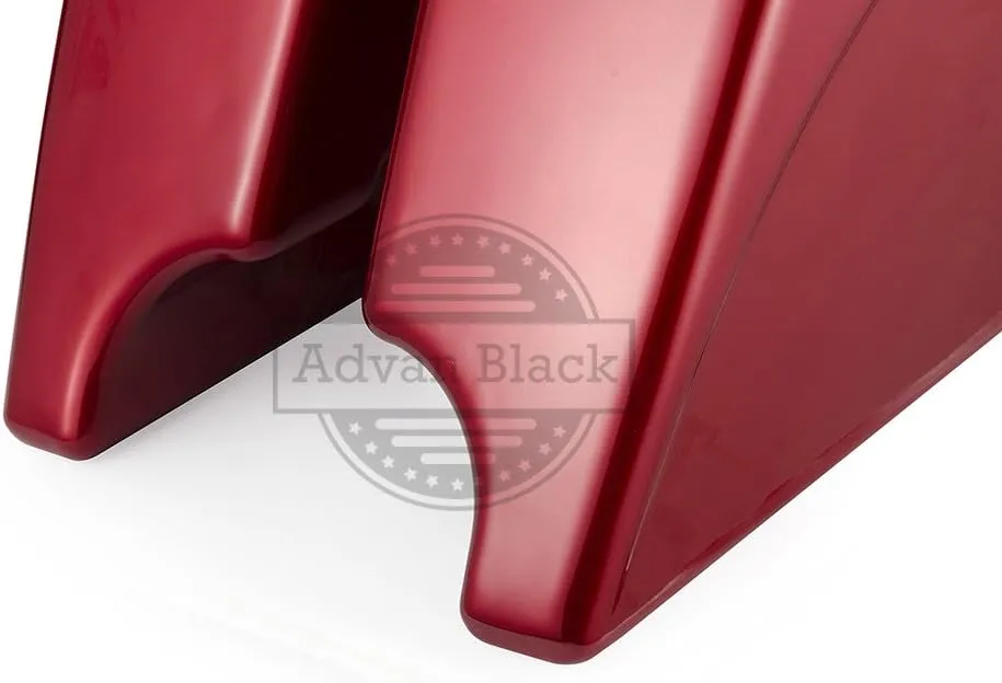 Moto Onfire 4.5" Stretched Hard Saddlebags Bottoms Fit for Harley Touring 1994-2013, Ember Red Sunglo