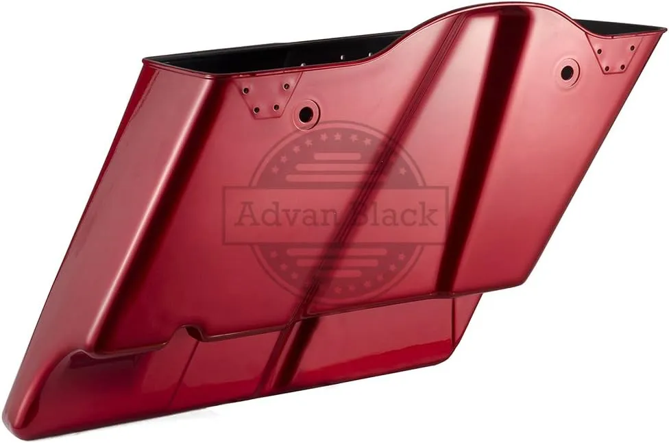 Moto Onfire 4.5" Stretched Hard Saddlebags Bottoms Fit for Harley Touring 1994-2013, Ember Red Sunglo
