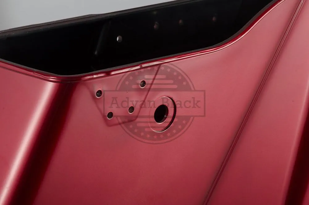 Moto Onfire 4.5" Stretched Hard Saddlebags Bottoms Fit for Harley Touring 1994-2013, Ember Red Sunglo