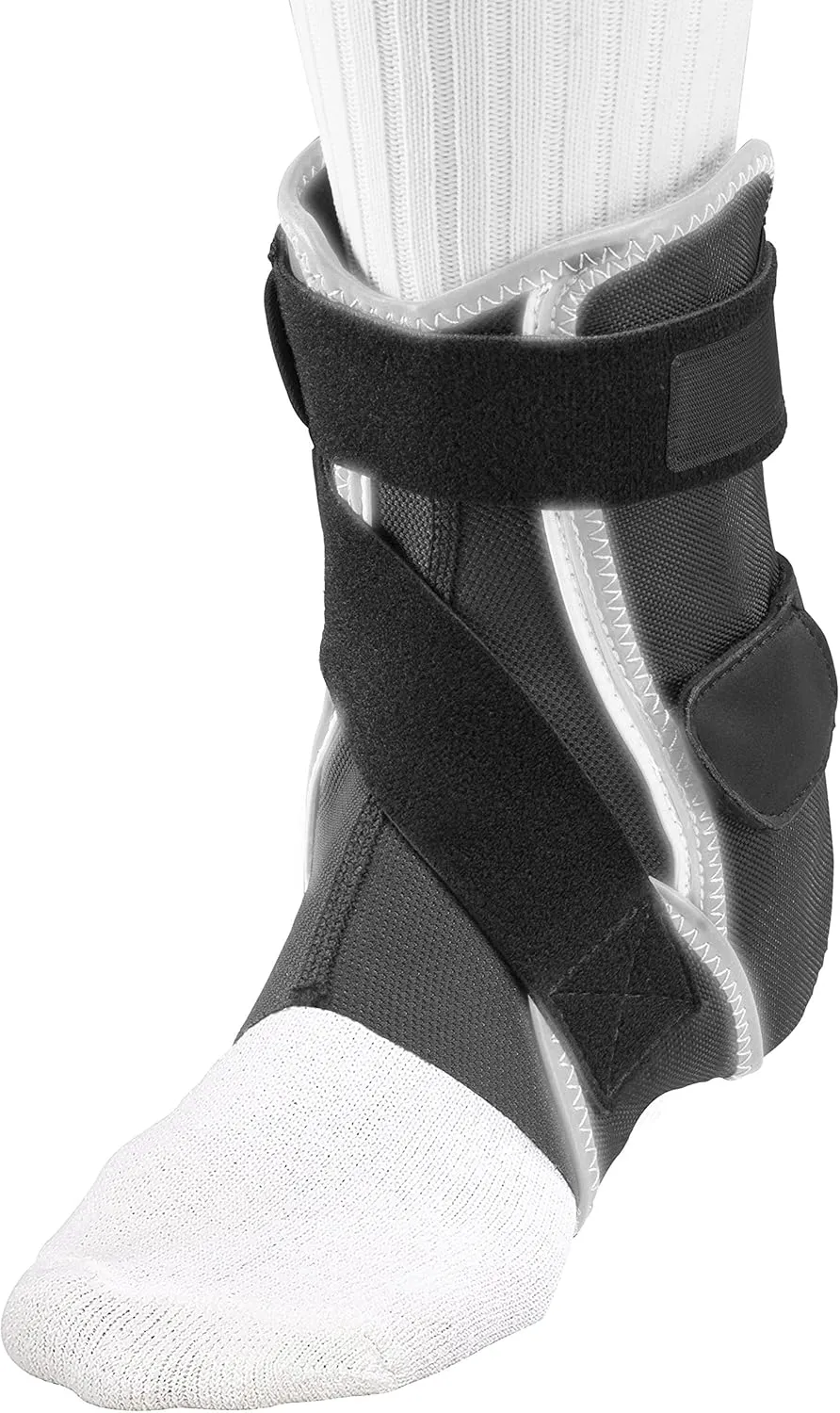 MUELLER Sports Medicine HG80 Premium Hard Shell Ankle Brace, Black/Gray, SM, Left Ankle
