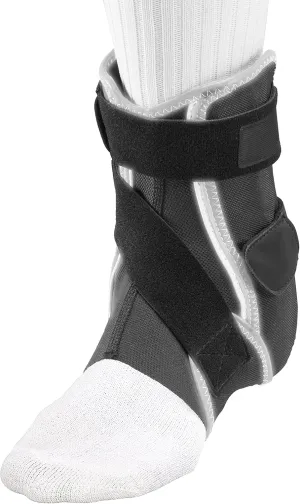 MUELLER Sports Medicine HG80 Premium Hard Shell Ankle Brace, Black/Gray, SM, Left Ankle