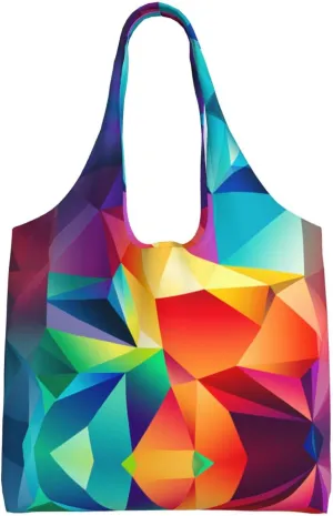 multicolored polygon Shoulder bag - convenient to carry, suitable for shopping, work and study