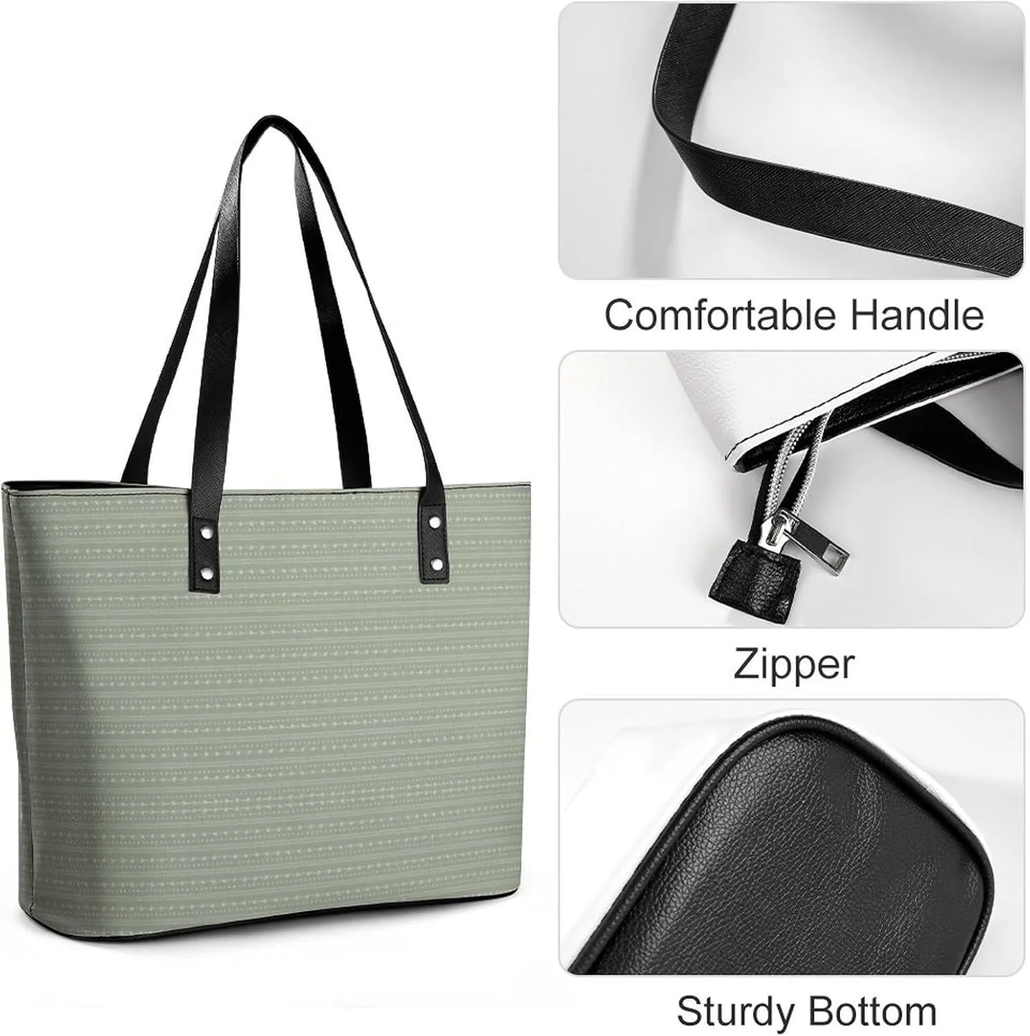 Murray Tartan Large Capacity Portable Leather Handbag