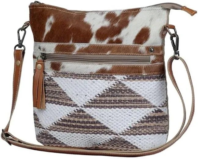 Myra Bag Dusky Triangles Small & Crossbody Bag Upcycled S-3329