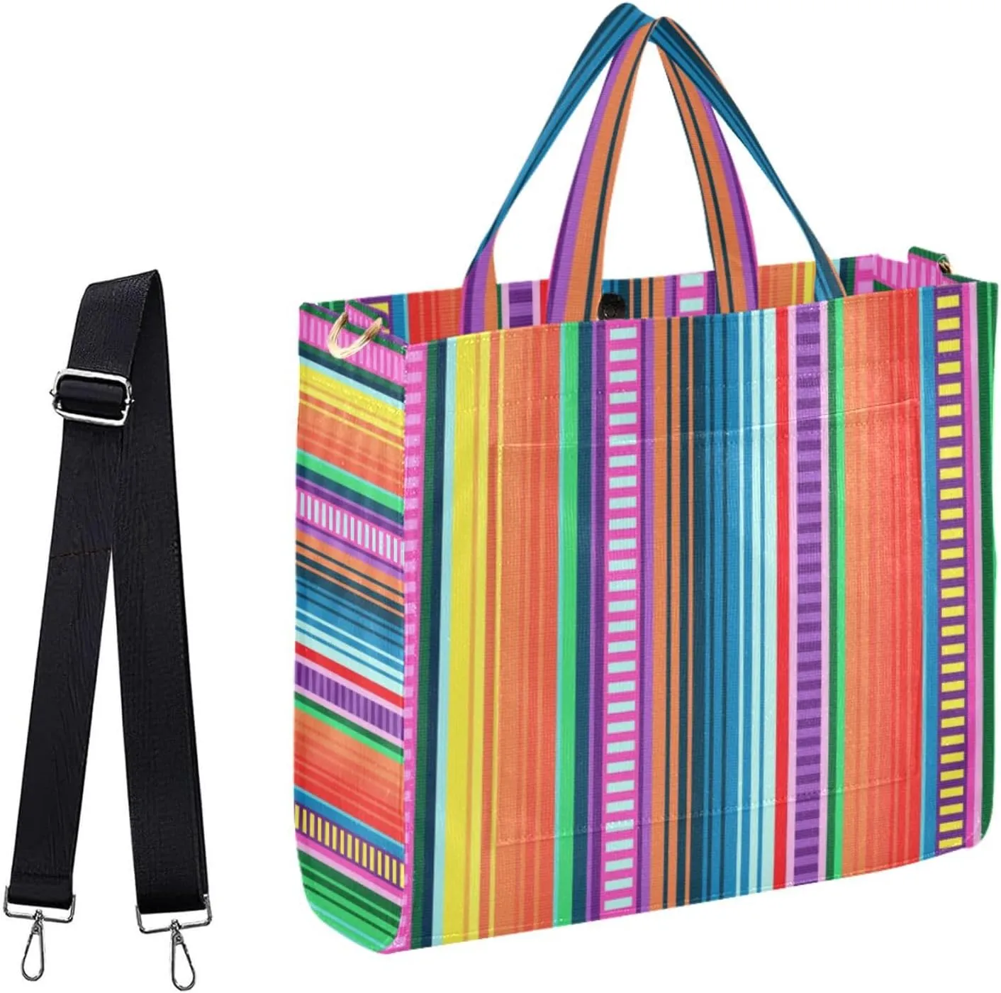 Naanle Chic Pattern Corduroy Satchel Tote Handle&Shoulder Bag for Men Women Work Weekender Travel Beach Shopping Gym