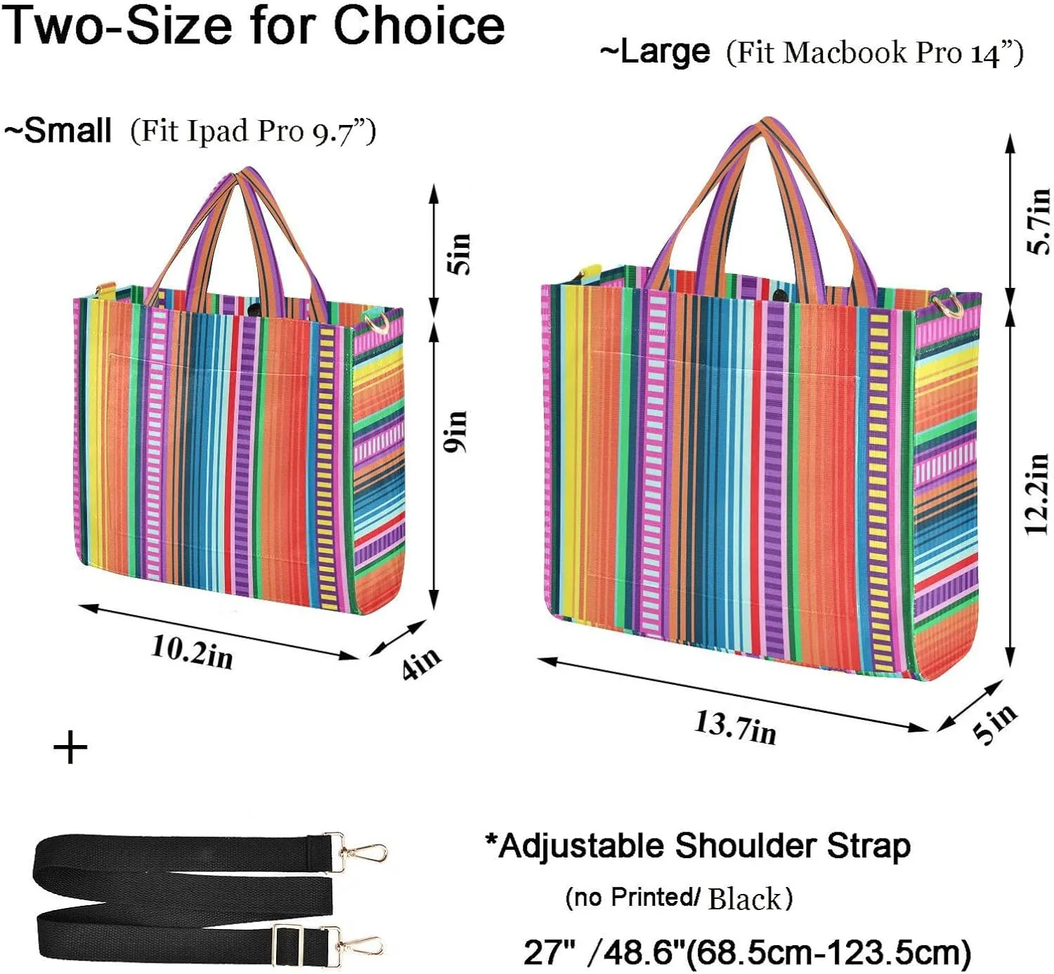 Naanle Chic Pattern Corduroy Satchel Tote Handle&Shoulder Bag for Men Women Work Weekender Travel Beach Shopping Gym