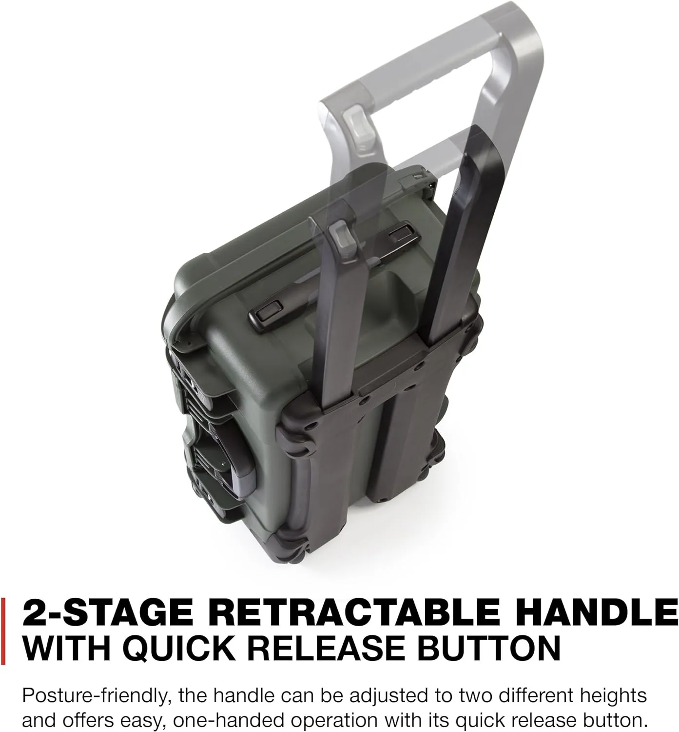 Nanuk Wheeled Series 935 Lightweight NK-7 Resin Waterproof Protective Case for DSLR Camera, 3 Lenses, Flash, Olive