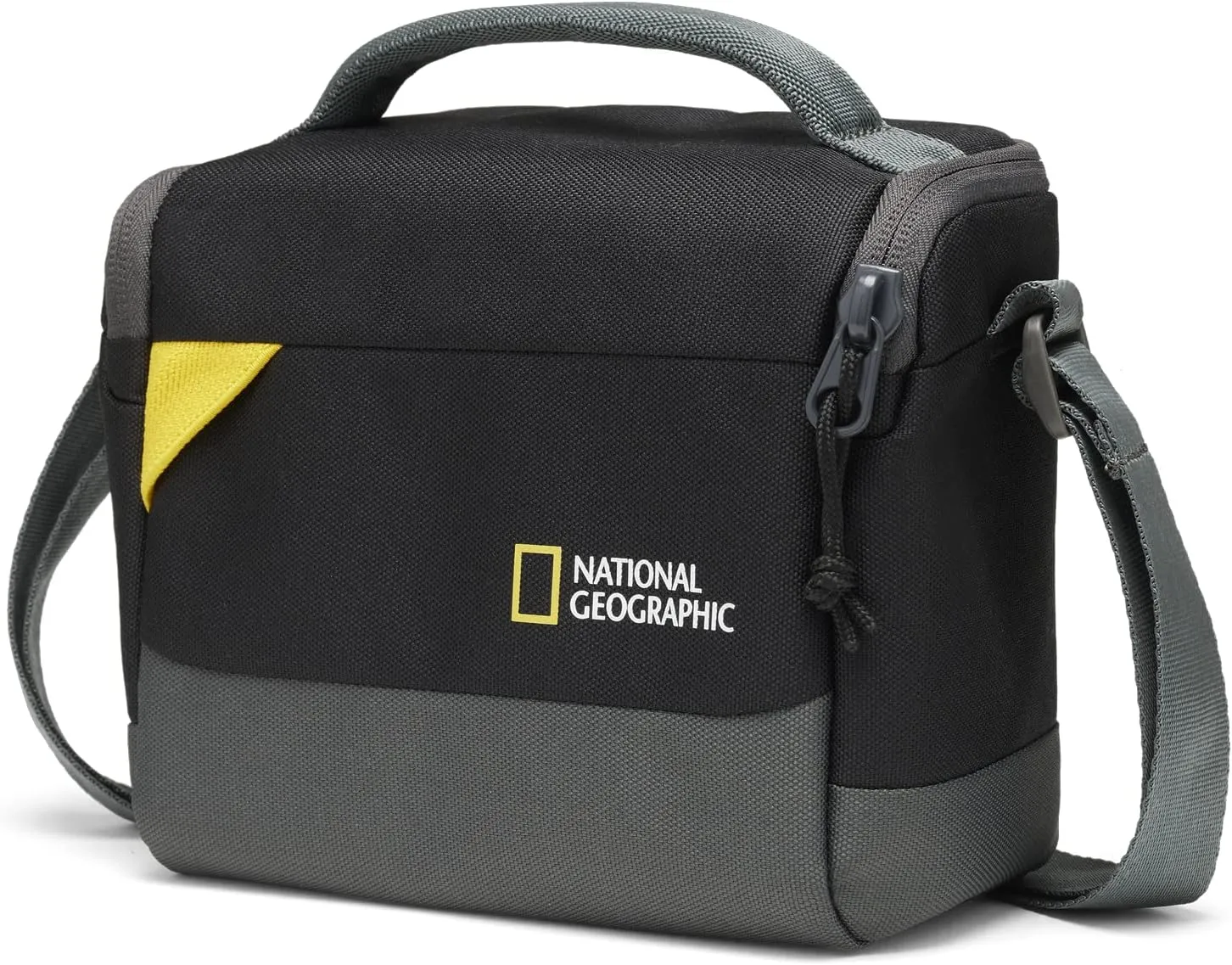 National Geographic Shoulder Bag Small, Camera Bag for DSLR and Mirrorless with Lens, and Accessories, Batteries, Cables, Adjustable Strap, Ultra-Lightweight, NG E1 2360, Black [Amazon Exclusive]