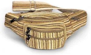 Natural Fabric Handmade Eco-Friendly Boho Fanny Pack Travel Waist Bag Purse (Cotton)