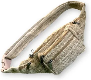 Natural Fabric Handmade Eco-Friendly Boho Fanny Pack Travel Waist Bag Purse (Nettle)