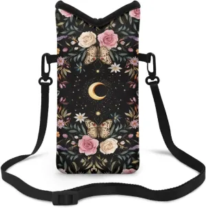 Neoprene Phone Bag Adjustable Crossbody Strap Mobile Protection Case Hook and Loop Fastener Phone Bag, 4 X 8 Inch