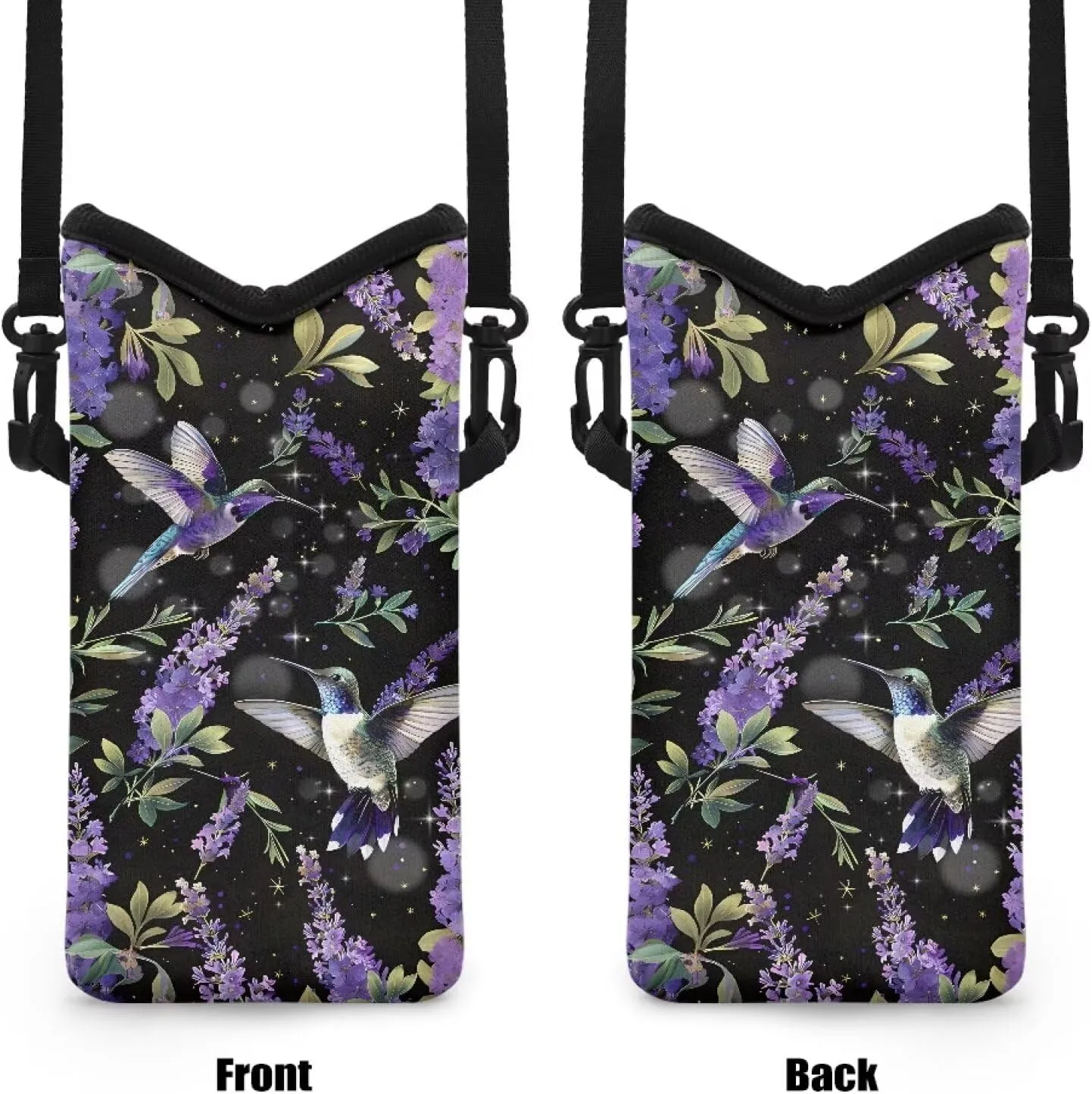 Neoprene Phone Bag Soft Cellphone Sleeve Pouch Shockproof Phone Purse with Adjustable Crossbody Strap, 4 X 8 Inch