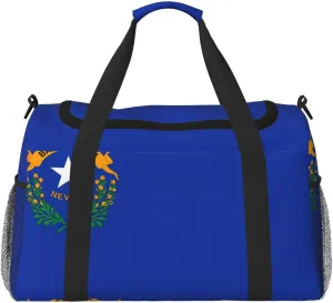 Nevada State Flag Weekender Overnight Carry On Bag, For Women Men, Perfect For Frequent Flyers