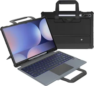 Nillkin Carry Go Keyboard Case for Samsung Galaxy Tab S10 Ultra/S9 Ultra 14.6" Tablet with Handle, Rugged Case with Detachable Backlit Keyboard, Trackpad, Portrait/Landscape Stand, Camera Cover