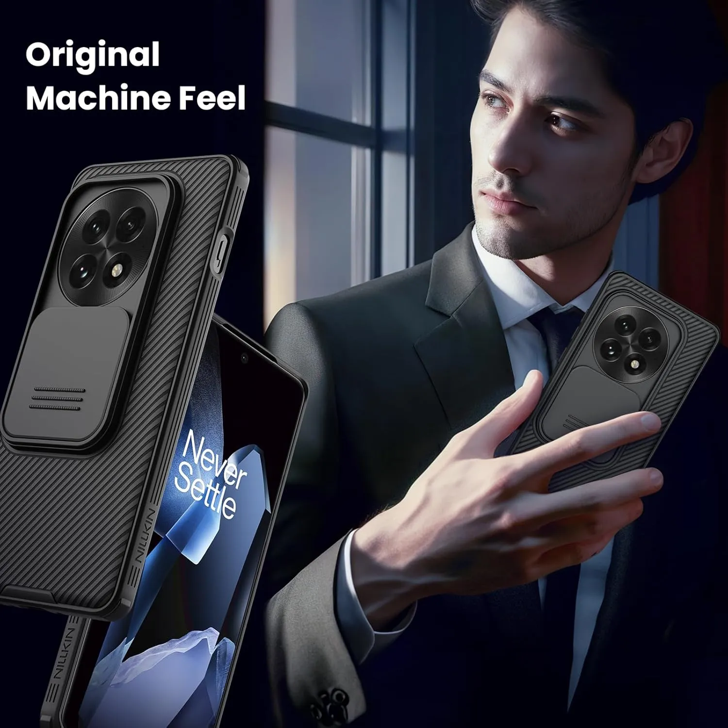 Nillkin for OnePlus 13 Case, CamShield Pro Case with Slide Camera Cover, Camera Protection, Slim Fit Shockproof Cover for One Plus 13 Case Thin - Black