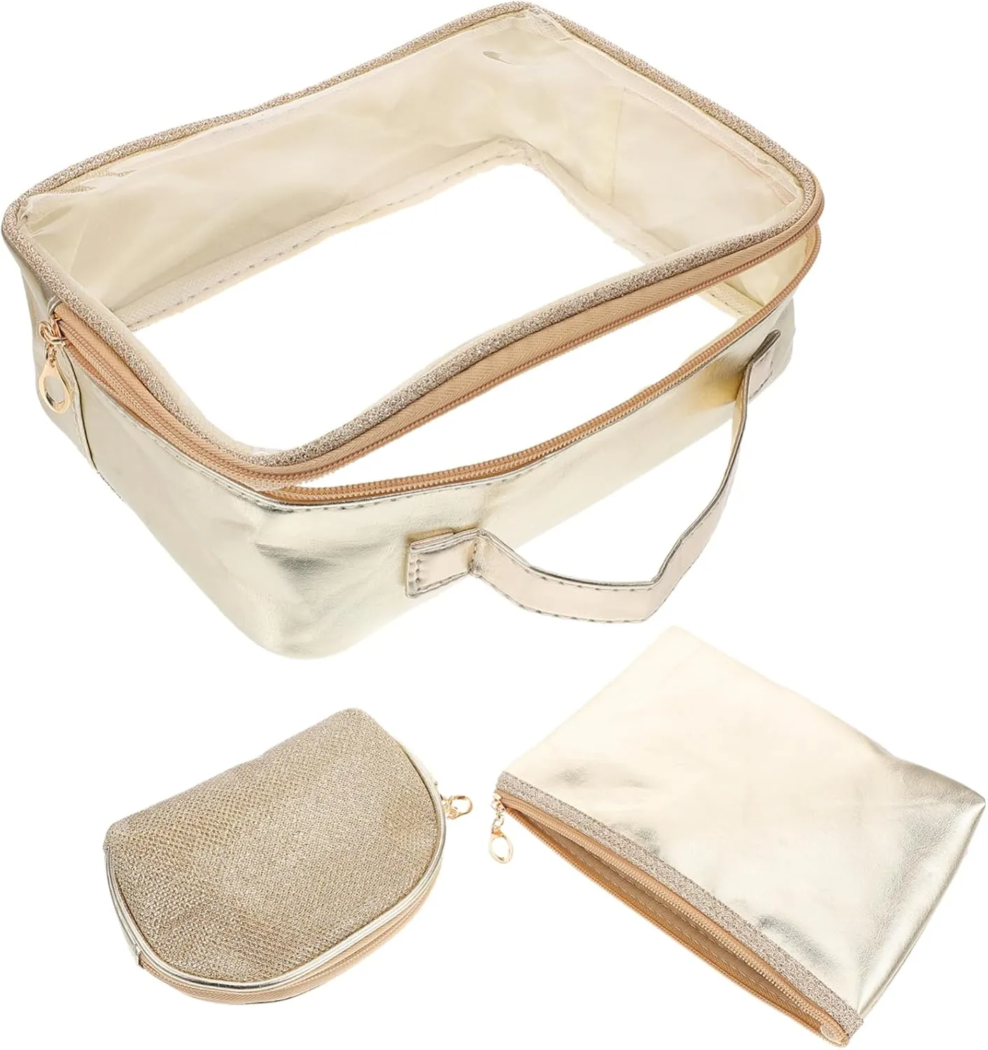 NOLITOY 1 Set Capacity Makeup Pouch Portable Travel Cosmetic Bag for Toiletries and Outdoor Use Stylish Design Versatile Storage for Makeup and Accessories