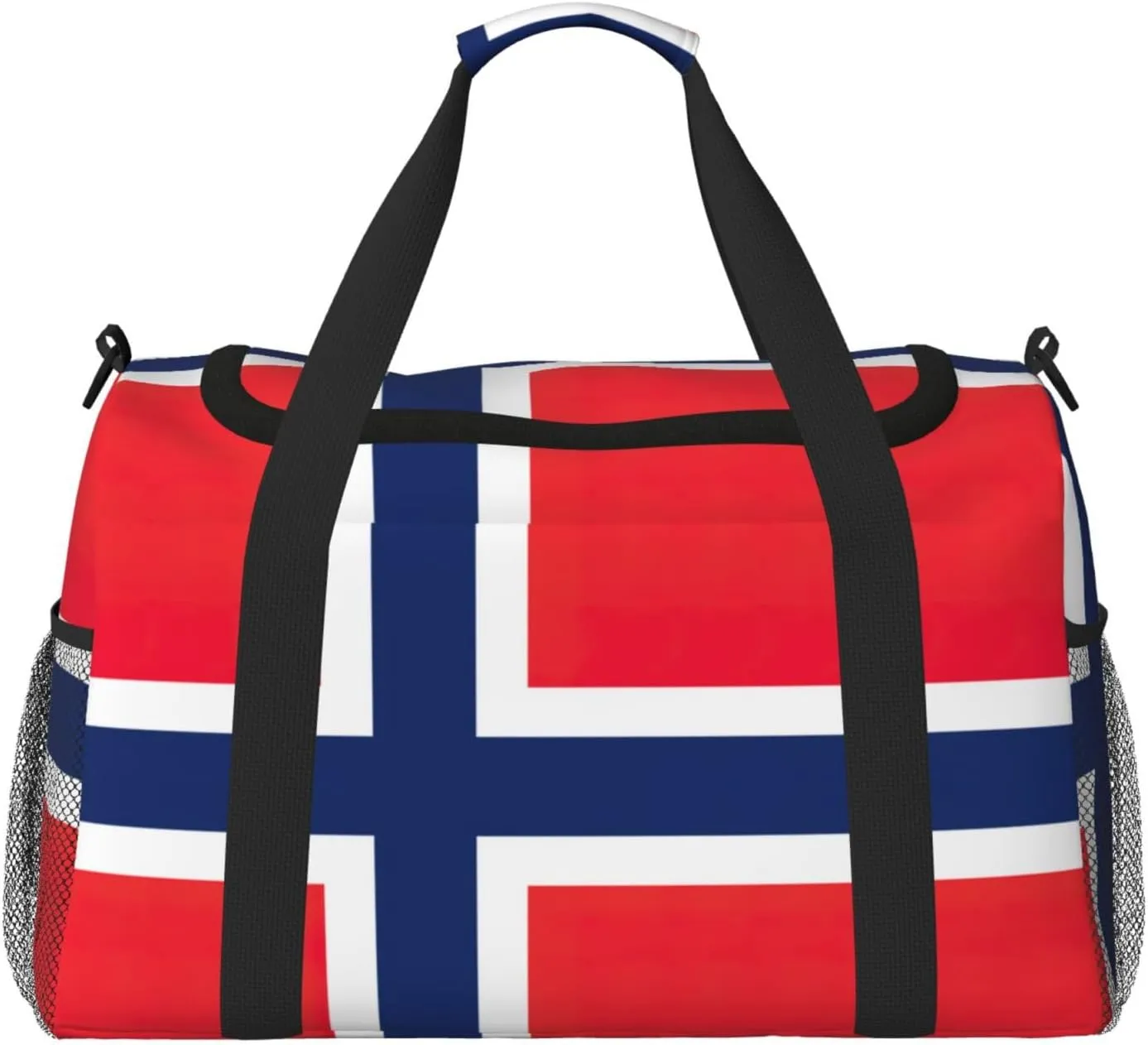 Norwegian flag Print Weekender Bag Large Capacity Hand Travel Bag Carry On Tote Airplane Travel Tote