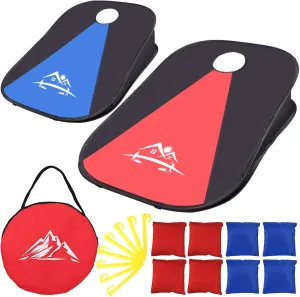 NZQXJXZ Portable 3x2FT Cornhole Board Game Set Cornhole Game with 8 Bean Bags and Carrying Case Cornhole Set for Adults and Kids Indoor and Outdoor Play