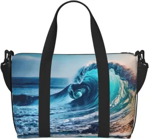 Ocean Sea Wave Print Versatile Gym Sports Bag,Companion For Your Journeys And Fitness Routines