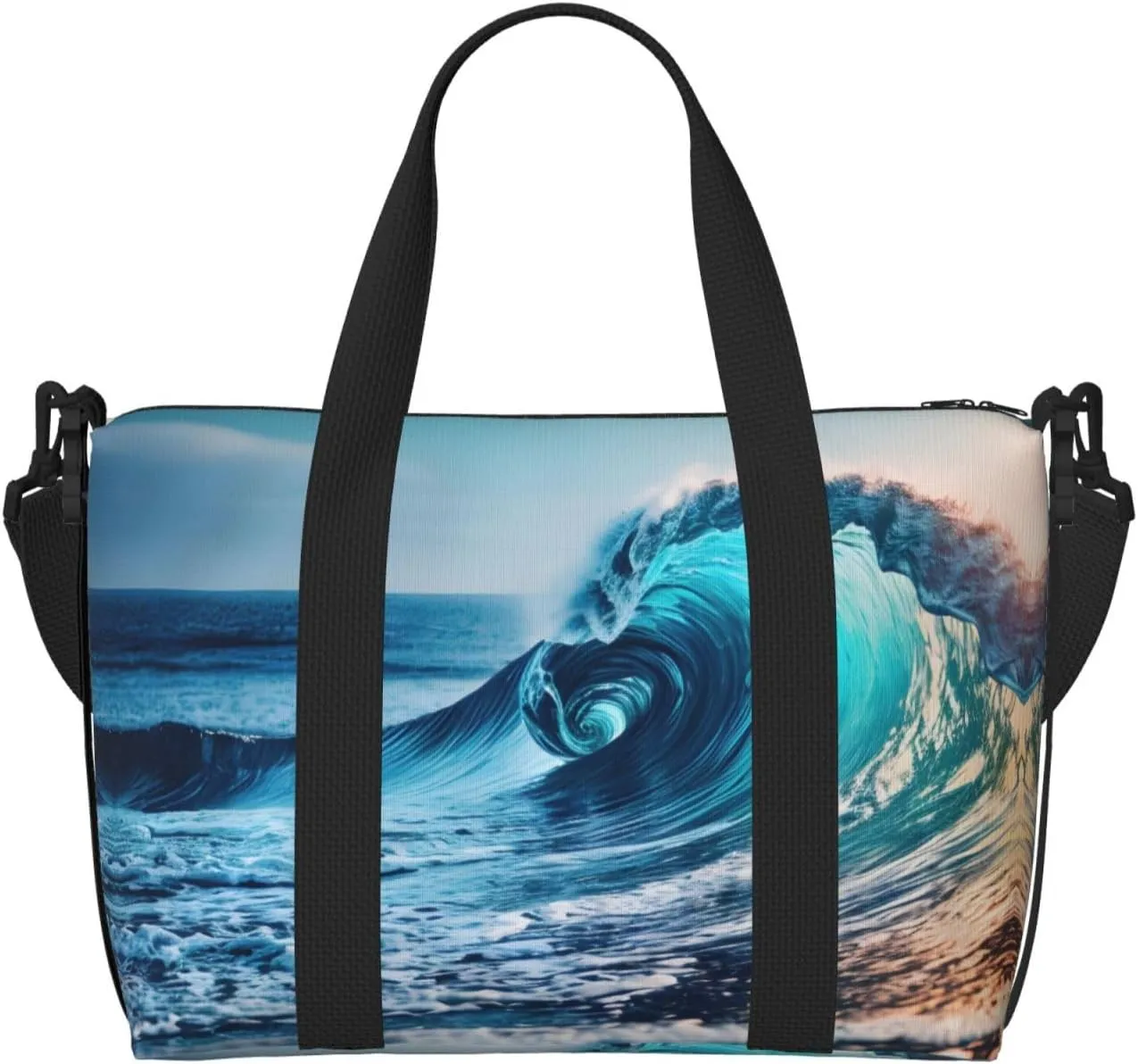Ocean Sea Wave Print Versatile Gym Sports Bag,Companion For Your Journeys And Fitness Routines